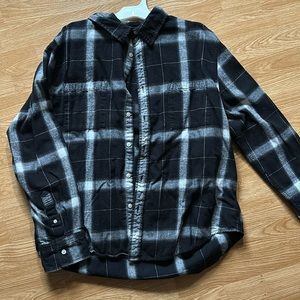 black and white flannel